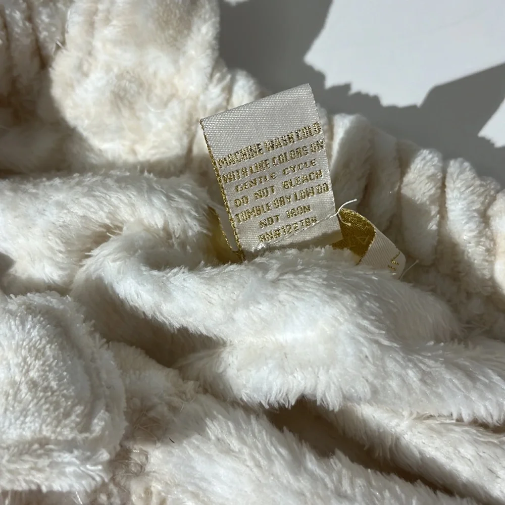 Adrienne Vittadini Studio cream beige leopard print towel wrap one size NWOT